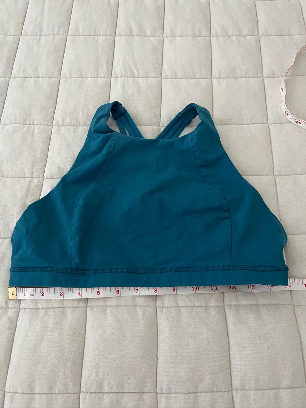 lululemon athletica Teal Strappy High-Neck Sports Bra - Picture 3 of 4